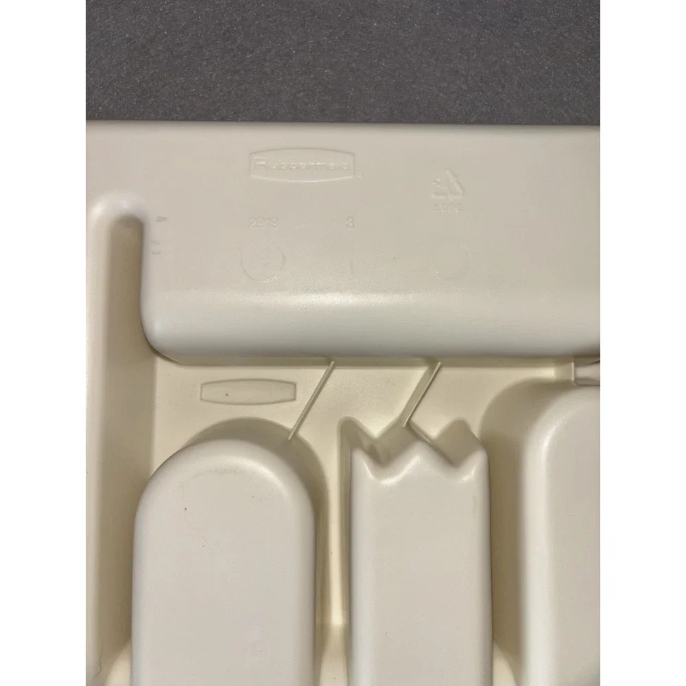 Vintage Rubbermaid Silverware Organizer Tray Flatware Almond Cutlery Retro‎ 2919